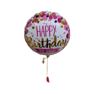 Happy Birthday White & Pink