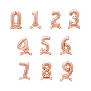 Number Balloons Air Filled - Rose Gold